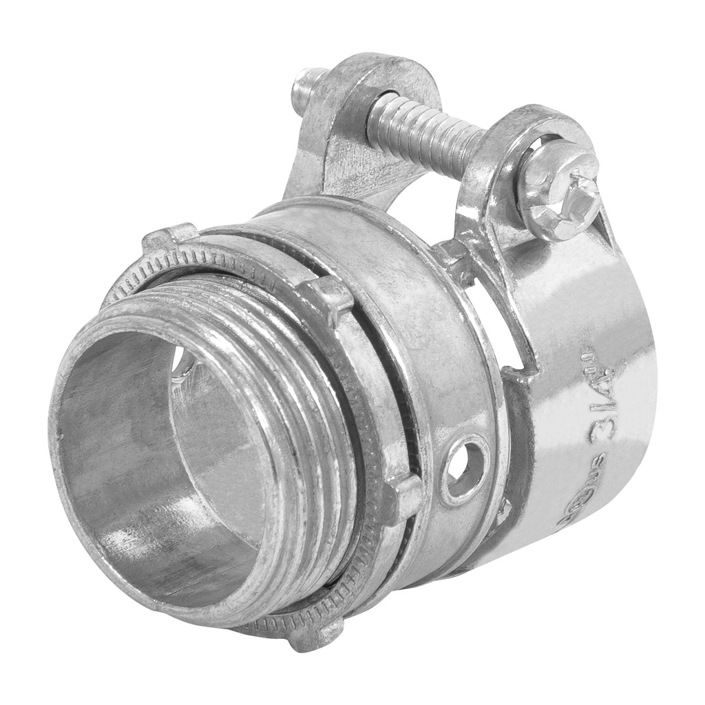 [T47341] Conector recto 3/4' para tubo flexible metálico, Volteck