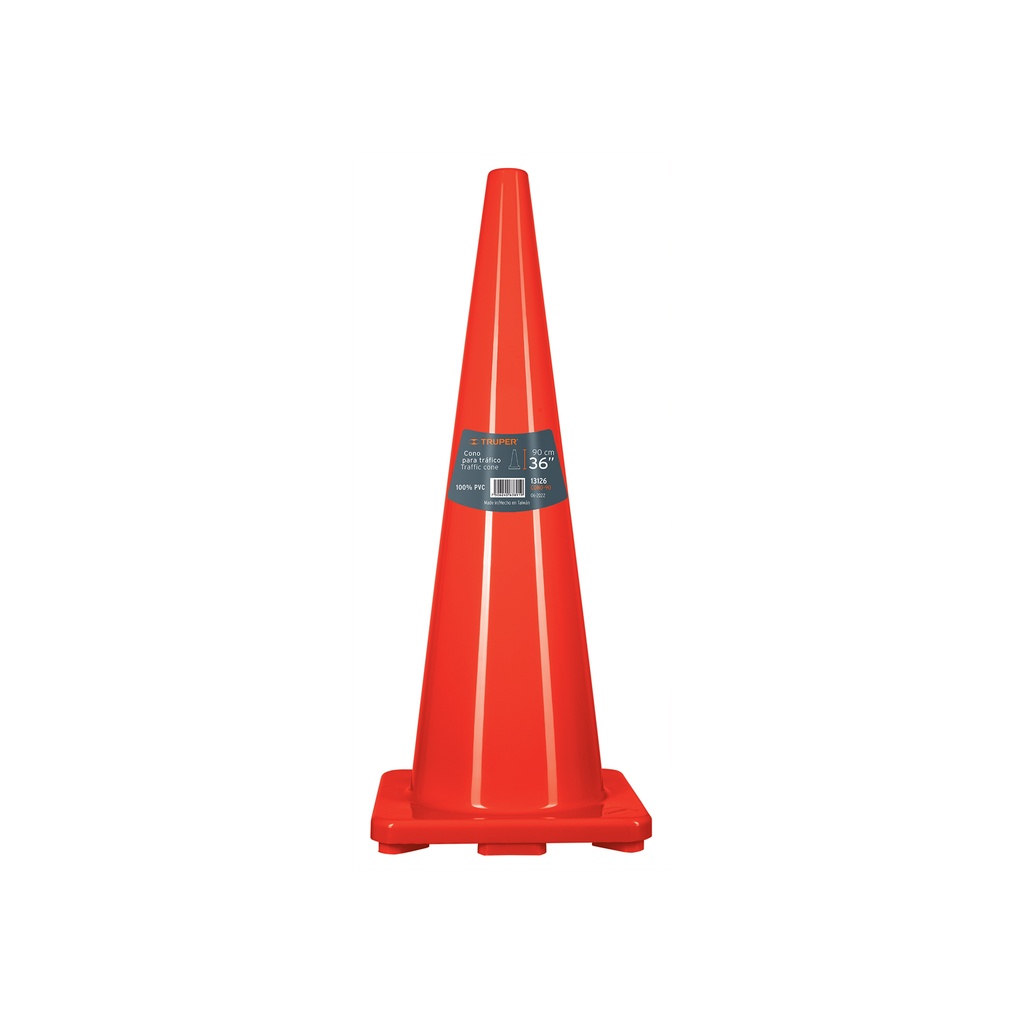 Cono de precaución de 90 cm de PVC, Truper - Pag 360