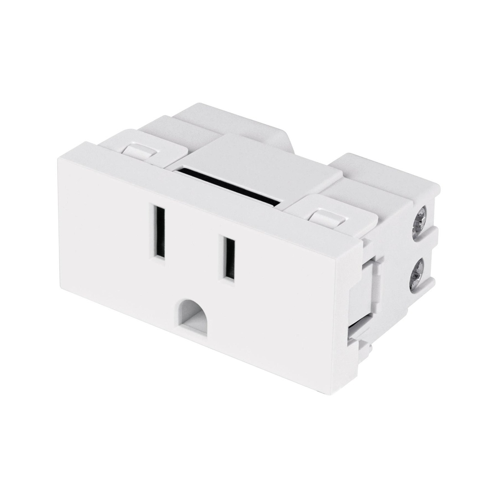Contacto aterrizado blanco de 1 módulo, línea Lisboa - Pag 402