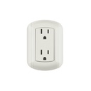 Contacto de sobreponer dúplex 2 polos+ tierra, ABS, Volteck