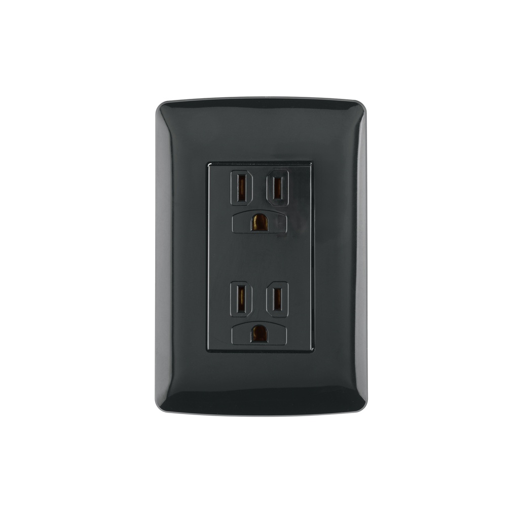 Contacto dúplex aterrizado, color negro, línea Italiana - Pag 396