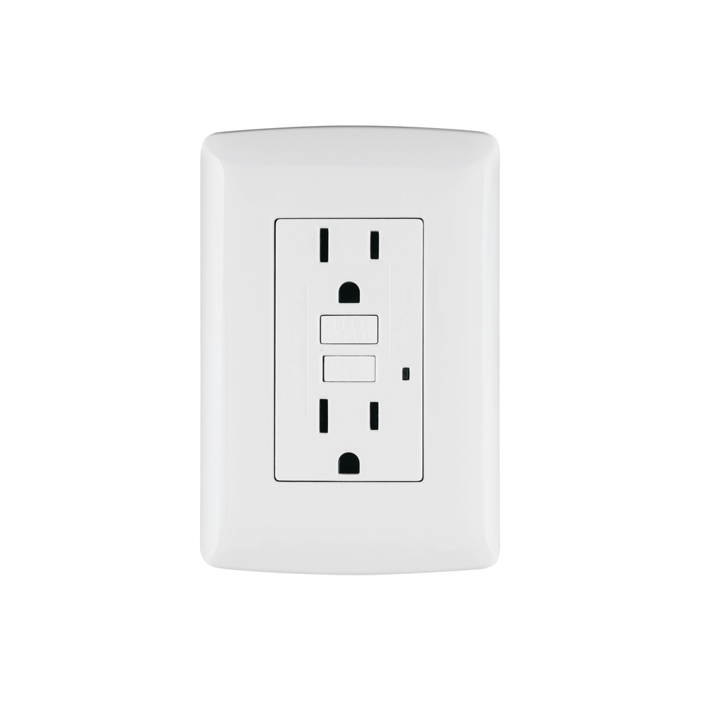 Contacto dúplex falla a tierra GFCI, blanco, línea Italiana - Pag 396