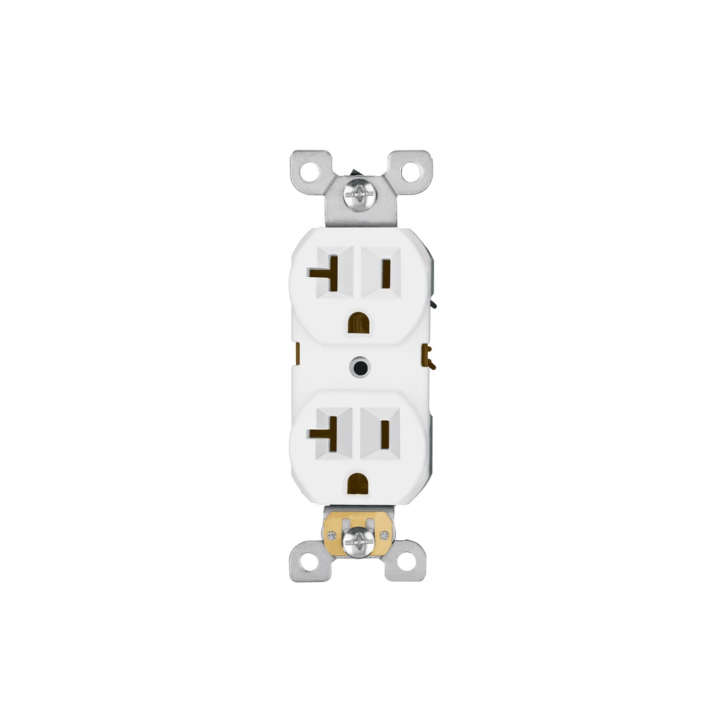 Contacto dúplex, 2 polos 3 hilos, 20 A, Standard, blanco