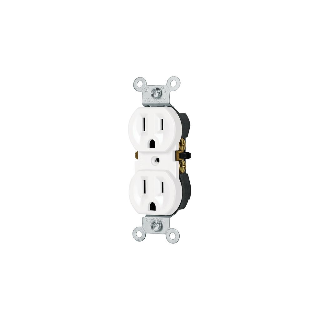 Contacto dúplex, 2 polos 3 hilos, Standard, granel, blanco - Pag 405