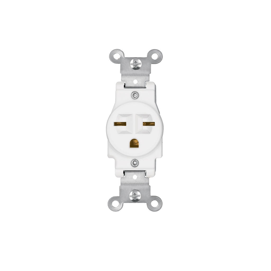 Contacto sencillo, cara de chino, Standard, blanco, Volteck - Pag 405