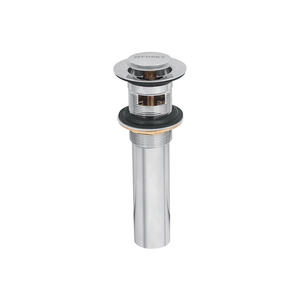 [T49984] Contra p/lavabo con rebosadero, sistema push, cromo, 1-1/4'
