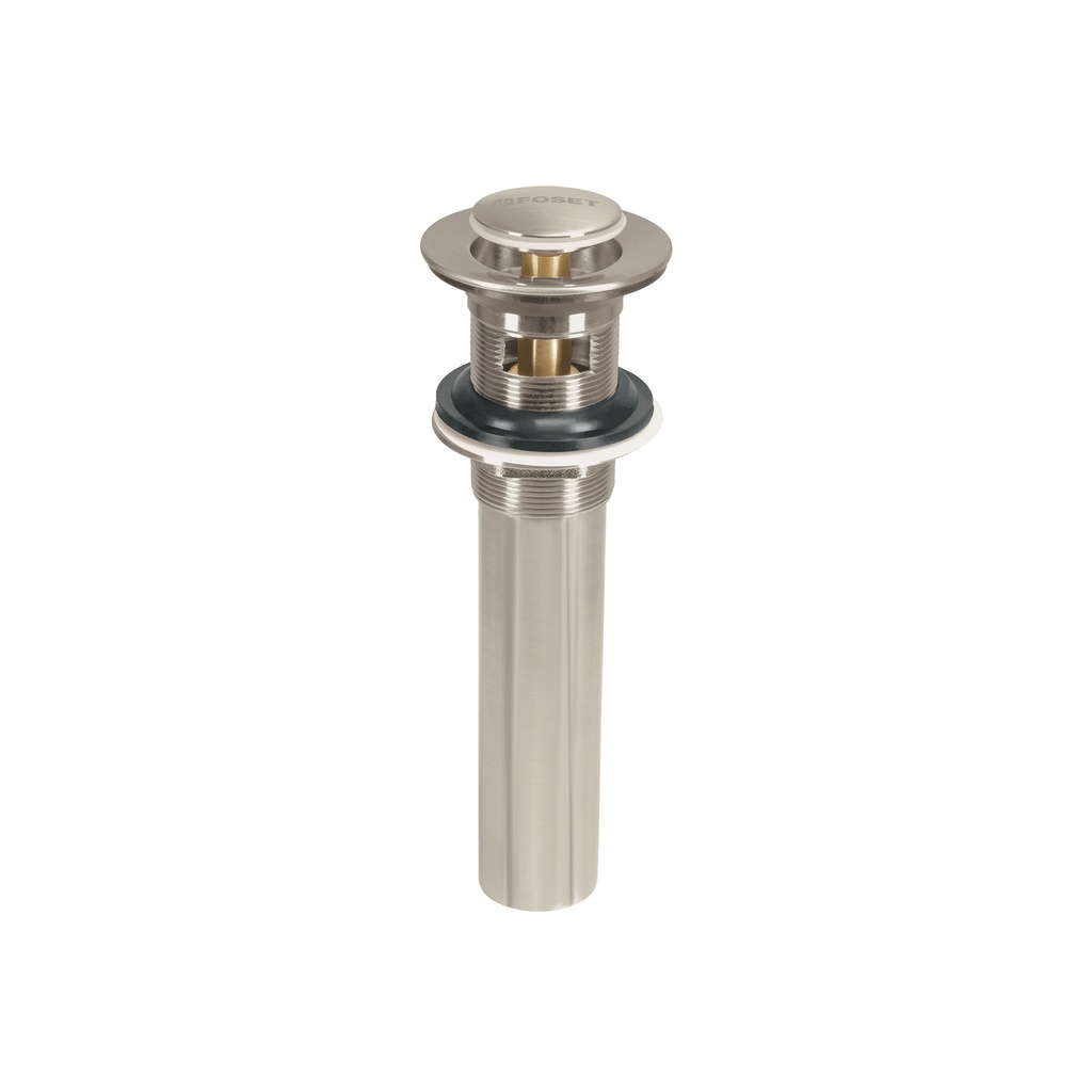 [T45283] Contra p/lavabo con rebosadero, sistema push, satín, 1-1/4'