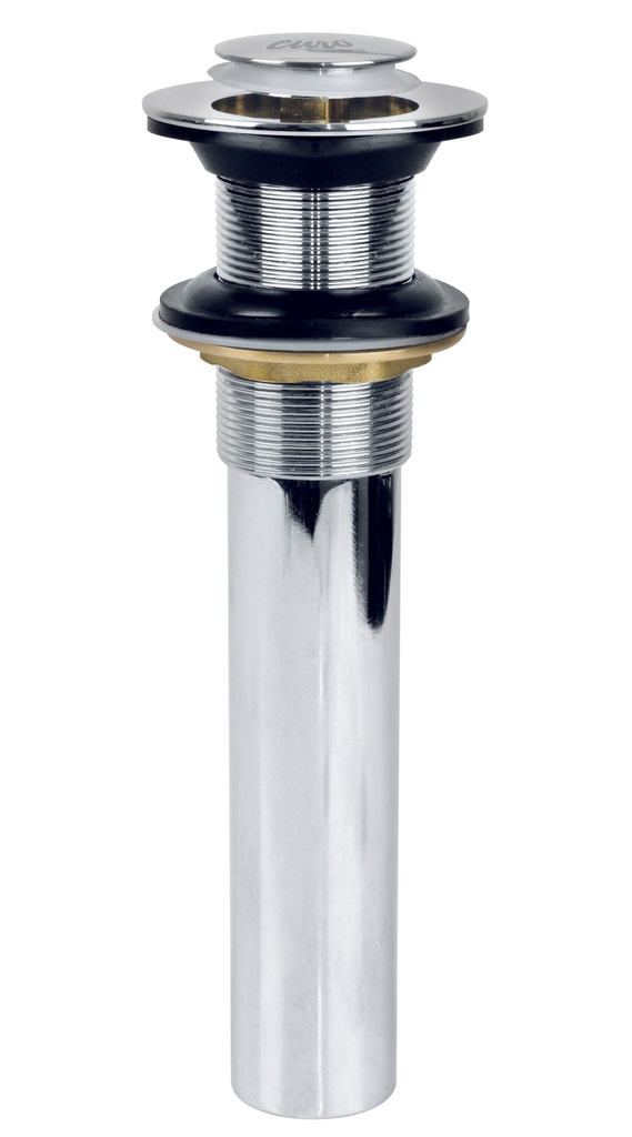 [A130032] Contra p/lavabo sin rebosadero, sistema push, cromo, 1 1/4"