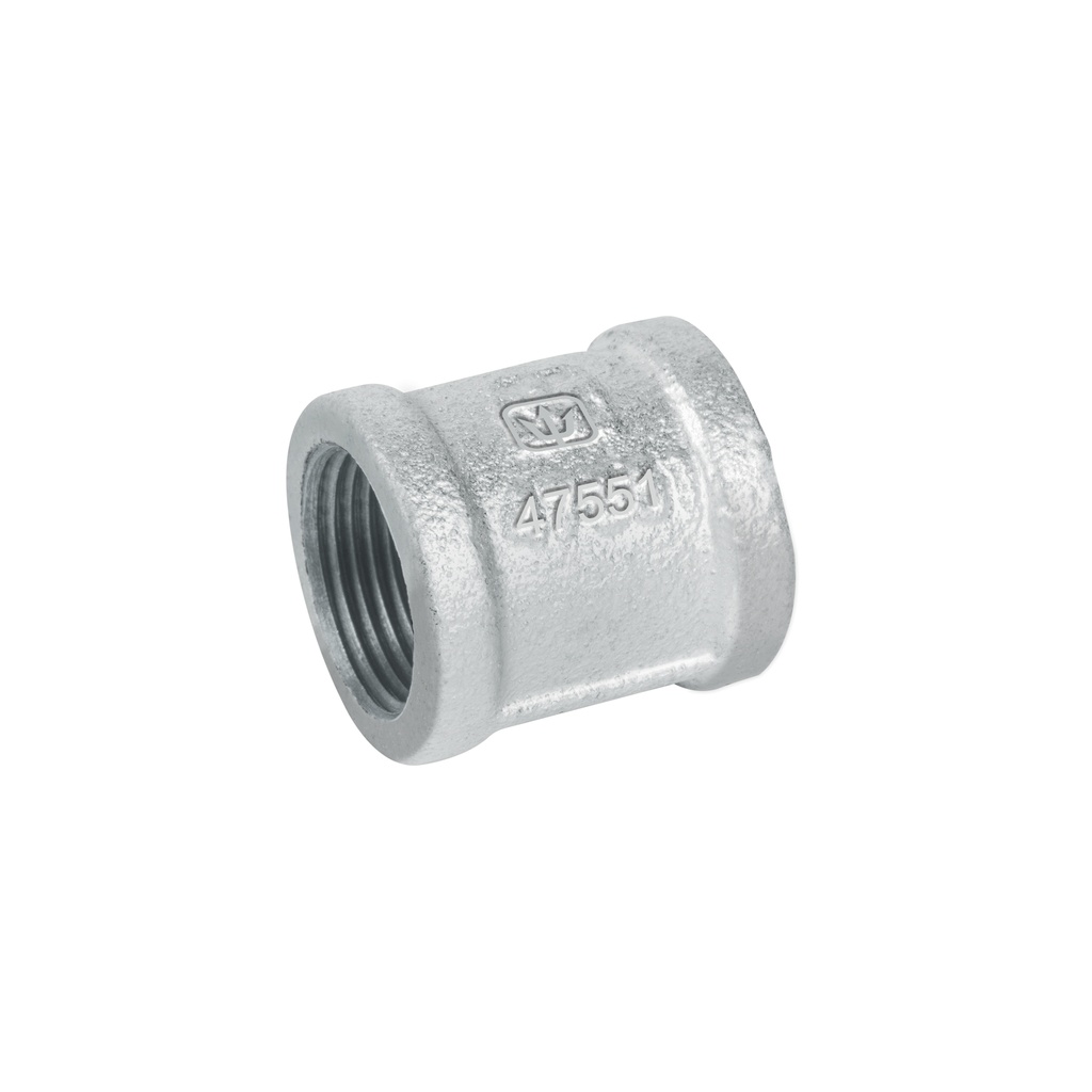 Cople reforzado de acero galvanizado de 3/4', Foset