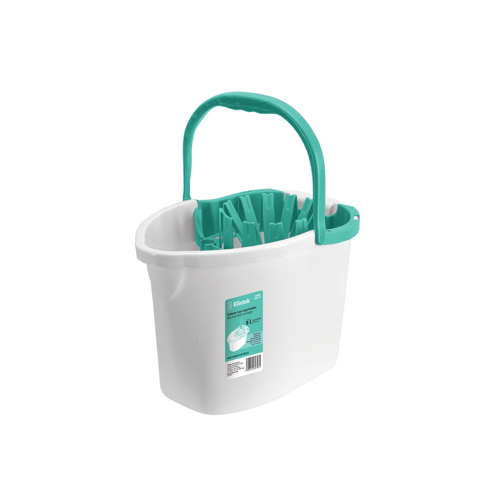 [T55961] Cubeta plástica con exprimidor, 8L Klintek
