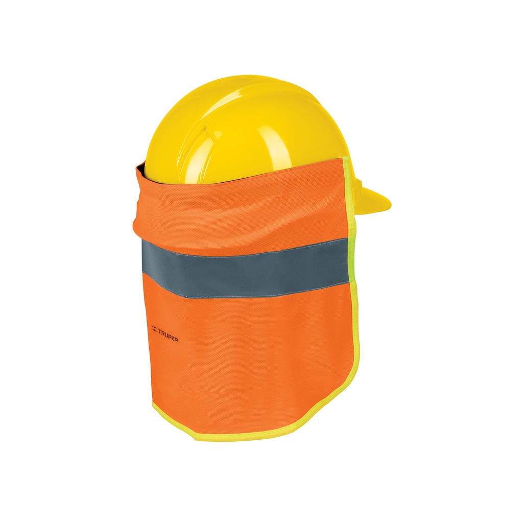 [T12355] Cubrenuca para casco, naranja con reflejante, Truper