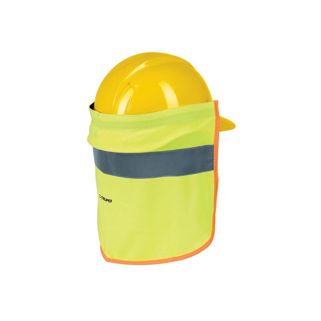 Cubrenuca para casco, verde con reflejante, Truper