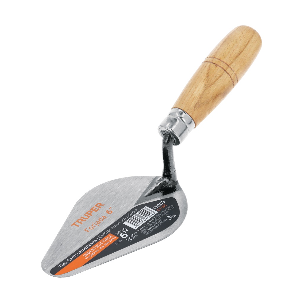 [T13003] Cuchara para albañil 6' forjada tipo Centroamericana, Truper