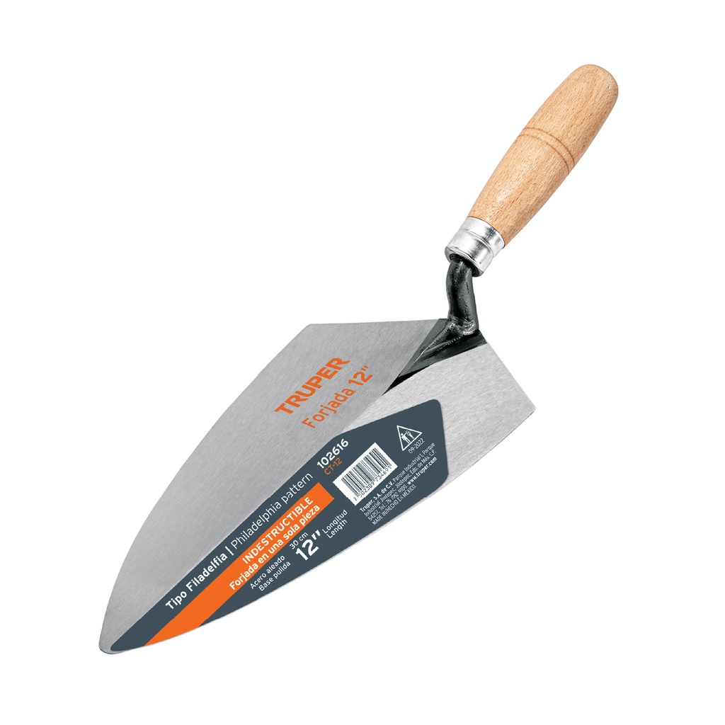 Cuchara para albañil, tipo Filadelfia 12', Truper