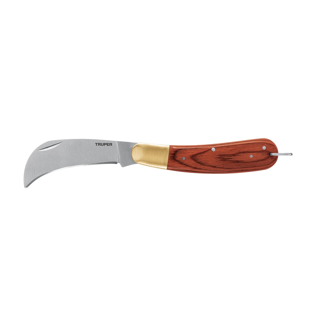 [T18539] Cuchillo abatible 8' para electricista mango madera, Truper