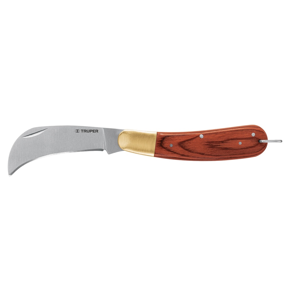 [T18539] Cuchillo abatible 8' para electricista mango madera, Truper