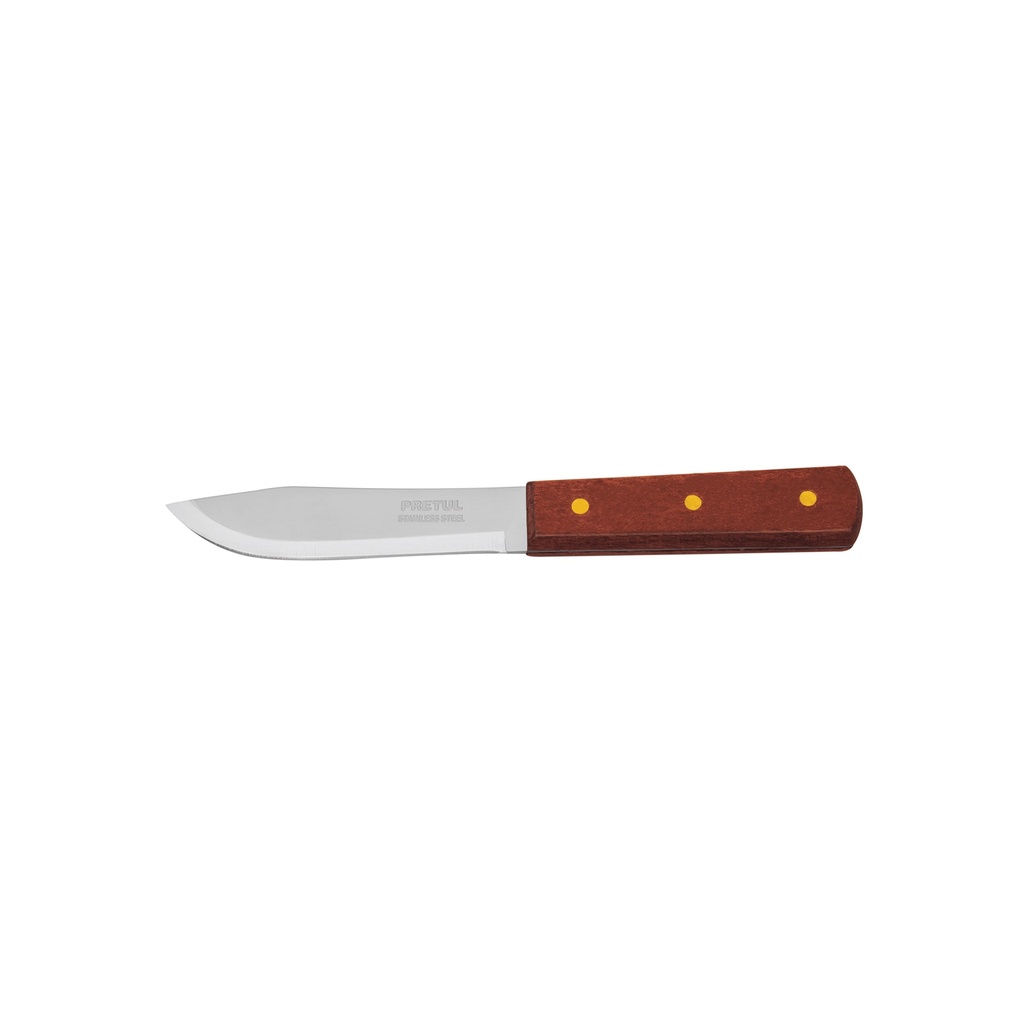 [T23075] Cuchillo cebollero 5' mango de madera, Pretul