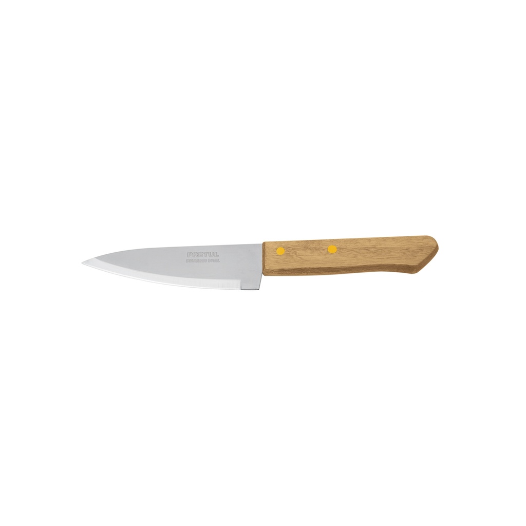 [T23079] Cuchillo de chef 5' mango de madera, Pretul