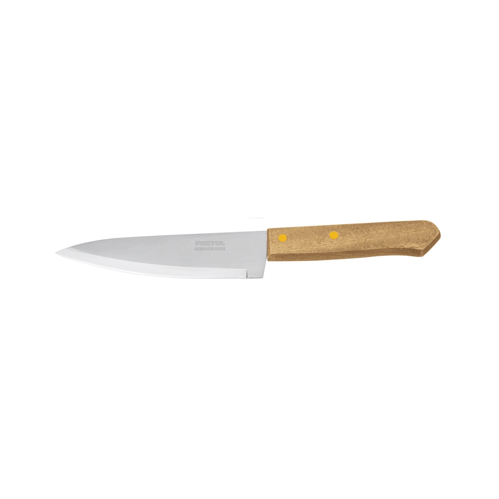 [T23080] Cuchillo de chef 6' mango de madera, Pretul
