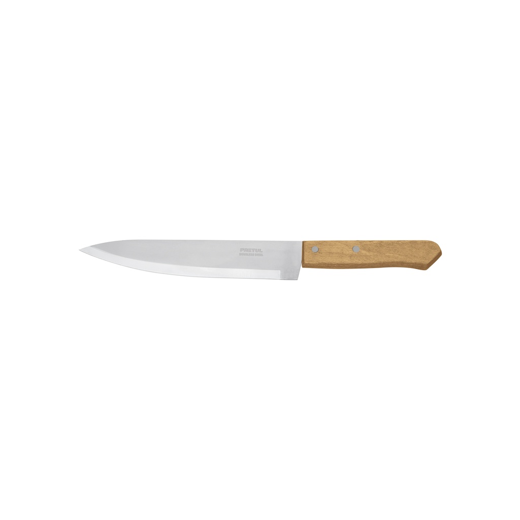 [T23082] Cuchillo de chef 8' mango de madera, Pretul