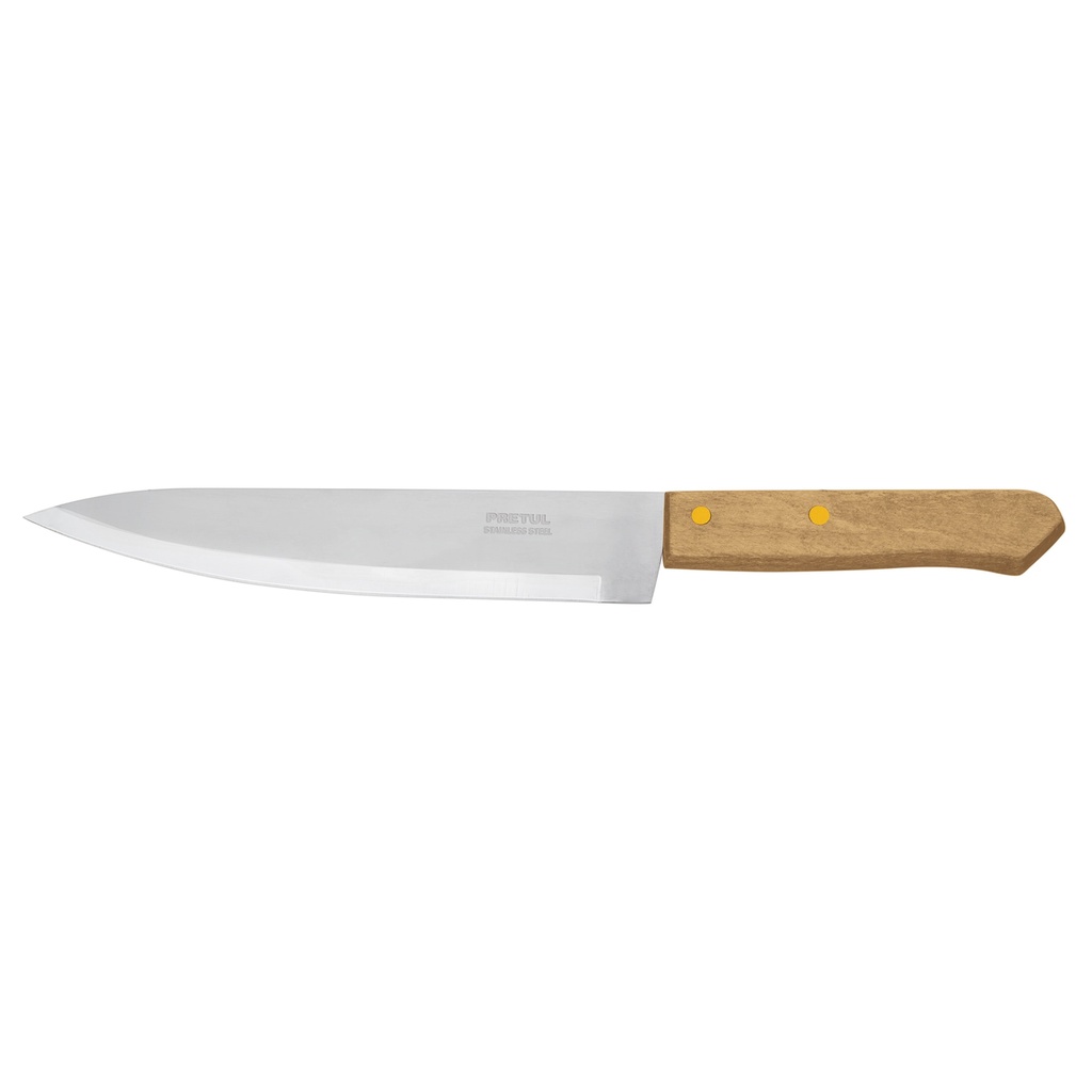 [T23082] Cuchillo de chef 8' mango de madera, Pretul