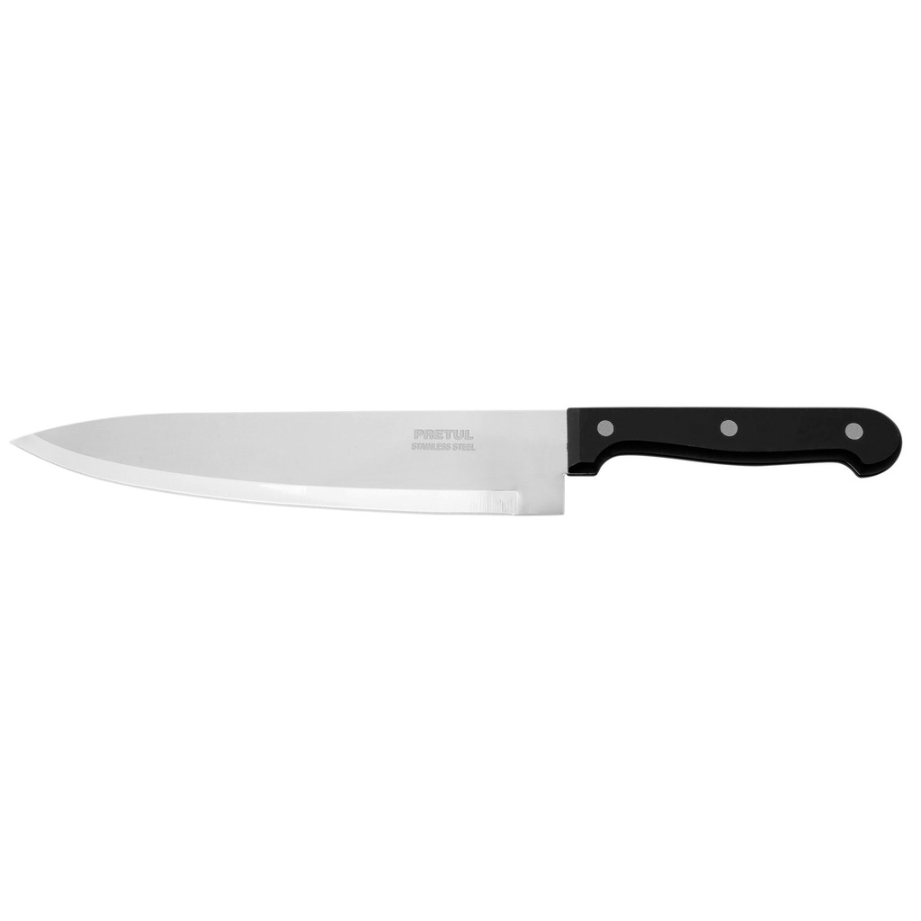 [T23091] Cuchillo de chef 8' mango de plástico, Pretul