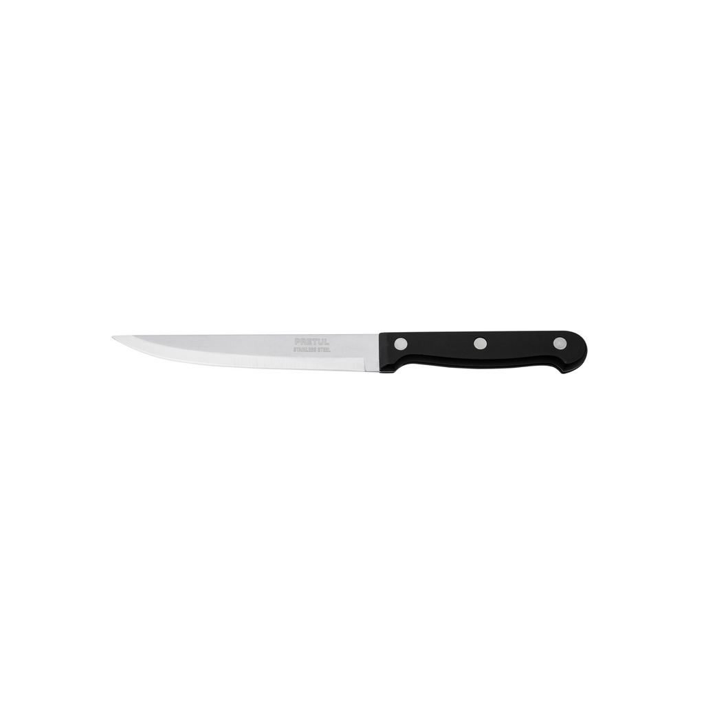 [T23093] Cuchillo liso para asado 5' mango de plástico, Pretul