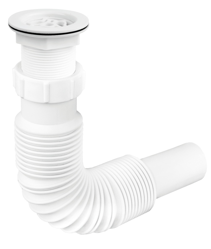 [A130007] Céspol flexible p/fregadero c/contracanasta 2 1/2", polipropileno, 1 1/2"