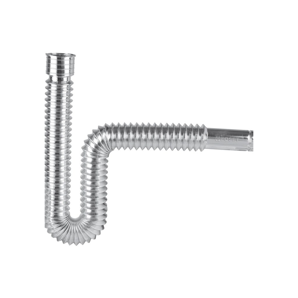 [T49507] Céspol flexible p/lavabo y fregadero, polietileno, cromo