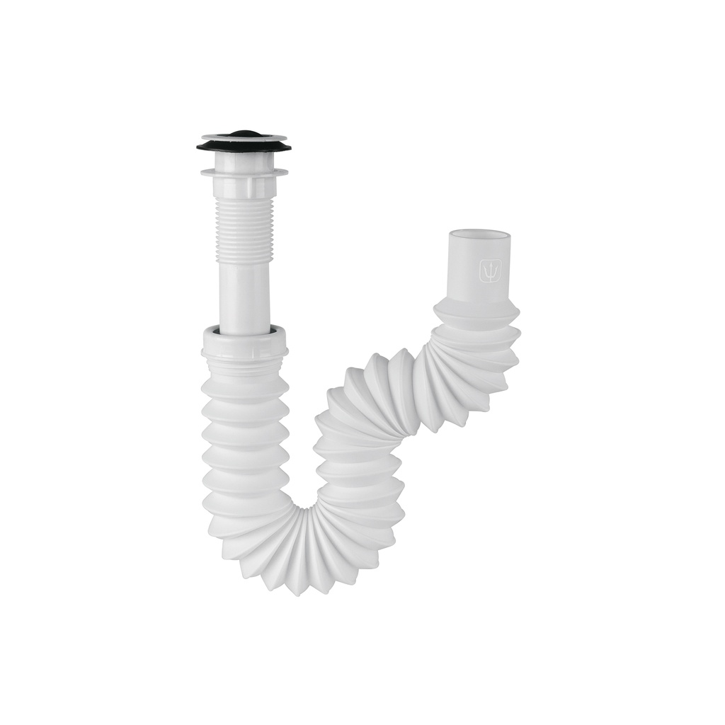 [T49365] Céspol flexible p/lavabo y fregadero, polipropileno, blanco