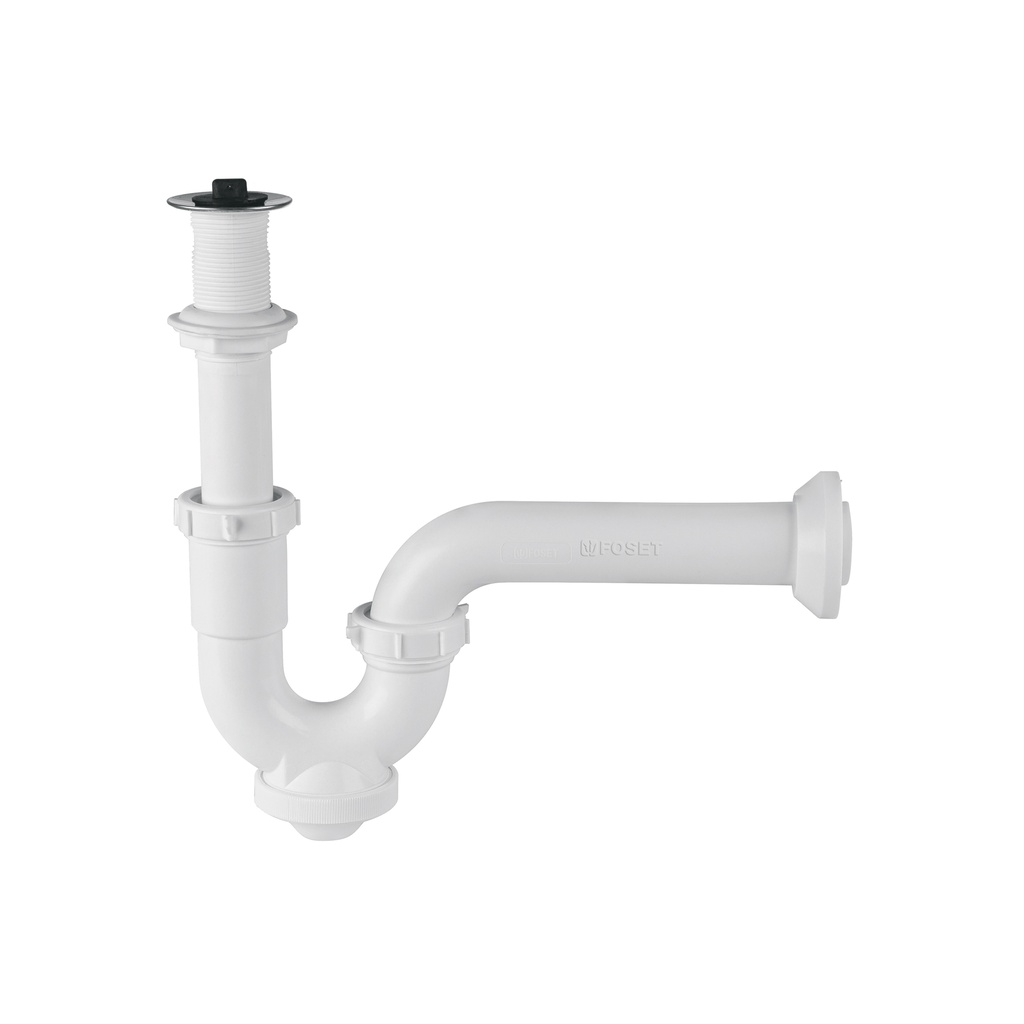 [T49508] Céspol rígido para lavabo con contra, polipropileno, 1-1/4'