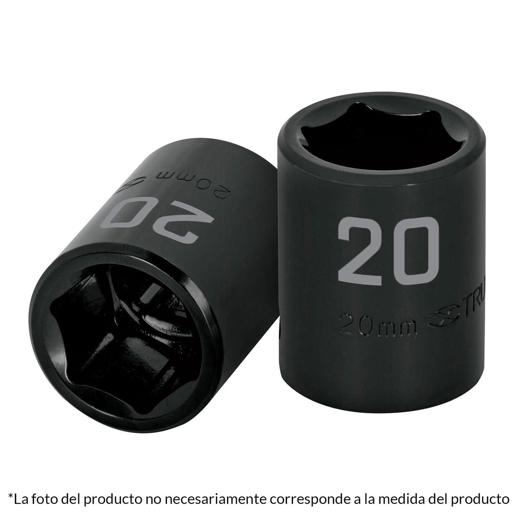 Dado cuadro 1/2' de impacto 6 puntas de 10 mm, Truper - Pag 162