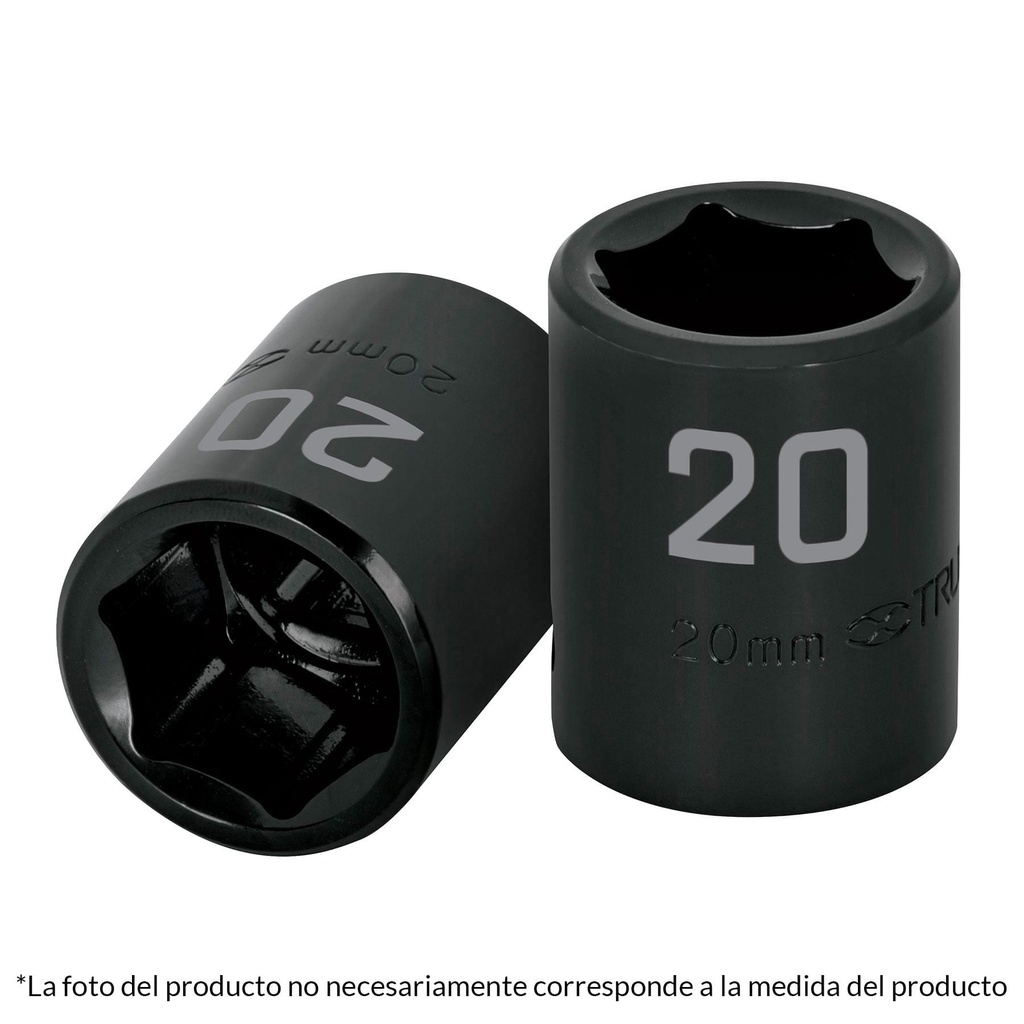 Dado cuadro 1/2' de impacto 6 puntas de 12 mm, Truper - Pag 125