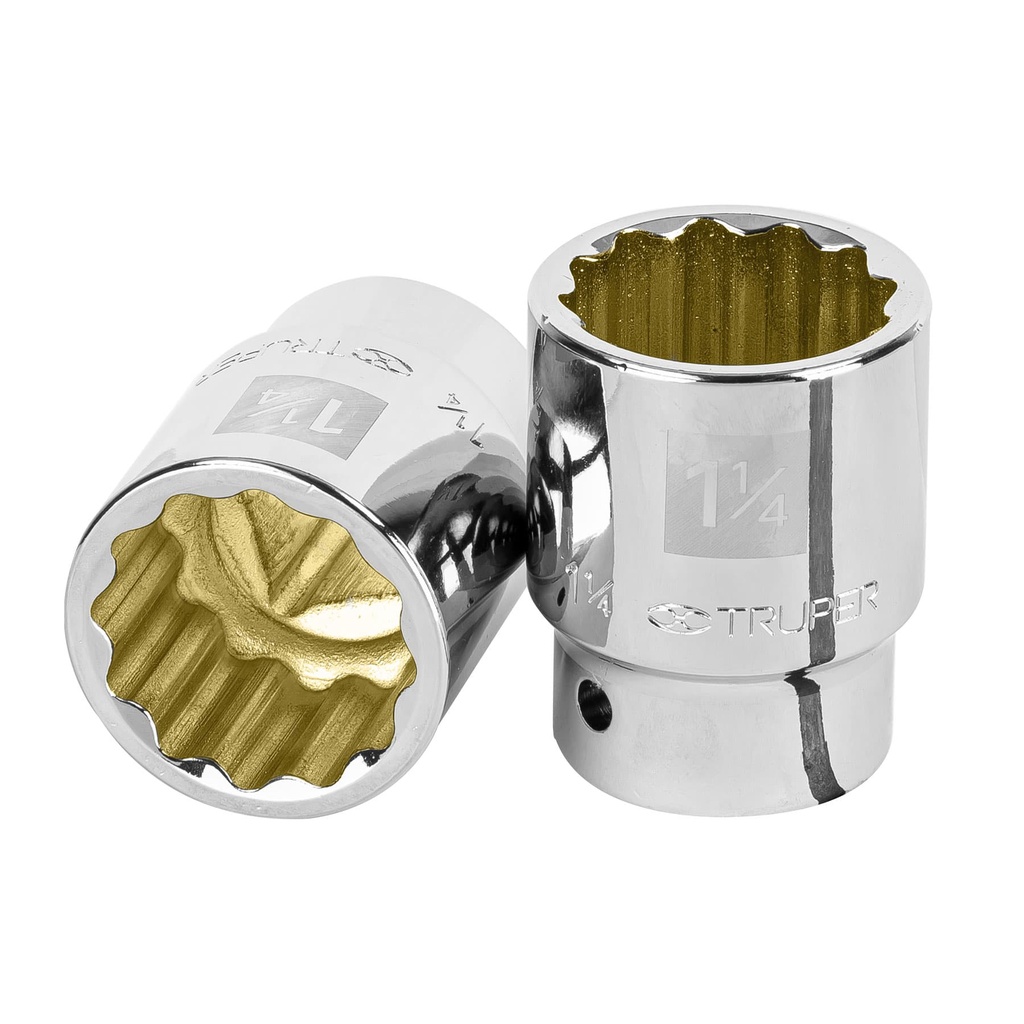 Dado de 1-1/4', 12 puntas, cuadro 3/4', Truper - Pag 121