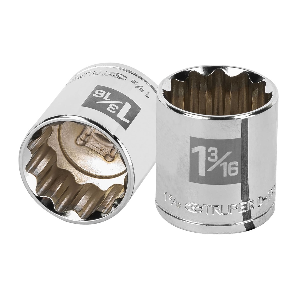 Dado de 1-3/16', 12 puntas, cuadro 1/2', Truper - Pag 120