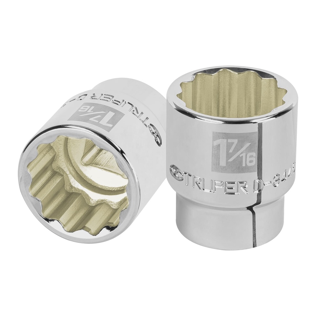 Dado de 1-7/16', 12 puntas, cuadro 3/4', Truper - Pag 121