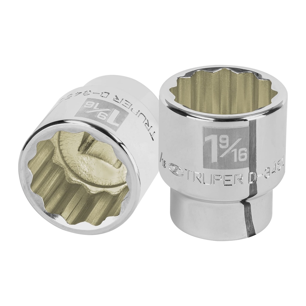 Dado de 1-9/16', 12 puntas, cuadro 3/4', Truper - Pag 121