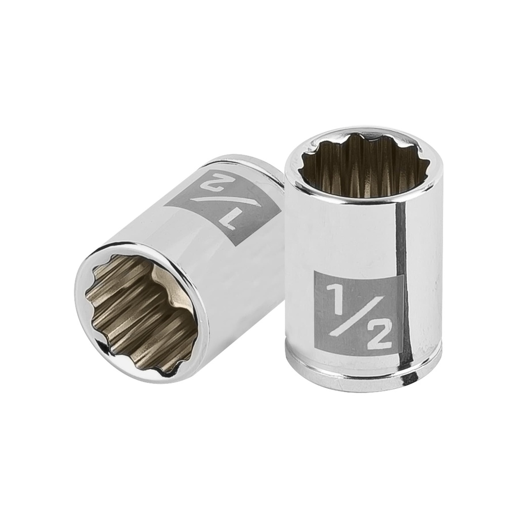 [T100964] Dado de 1/2', 12 puntas, cuadro 1/4', Truper