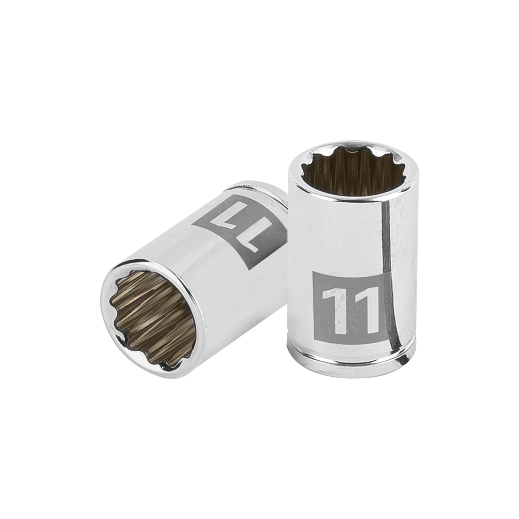 [T100984] Dado de 11 mm, 12 puntas, cuadro 1/4', Truper