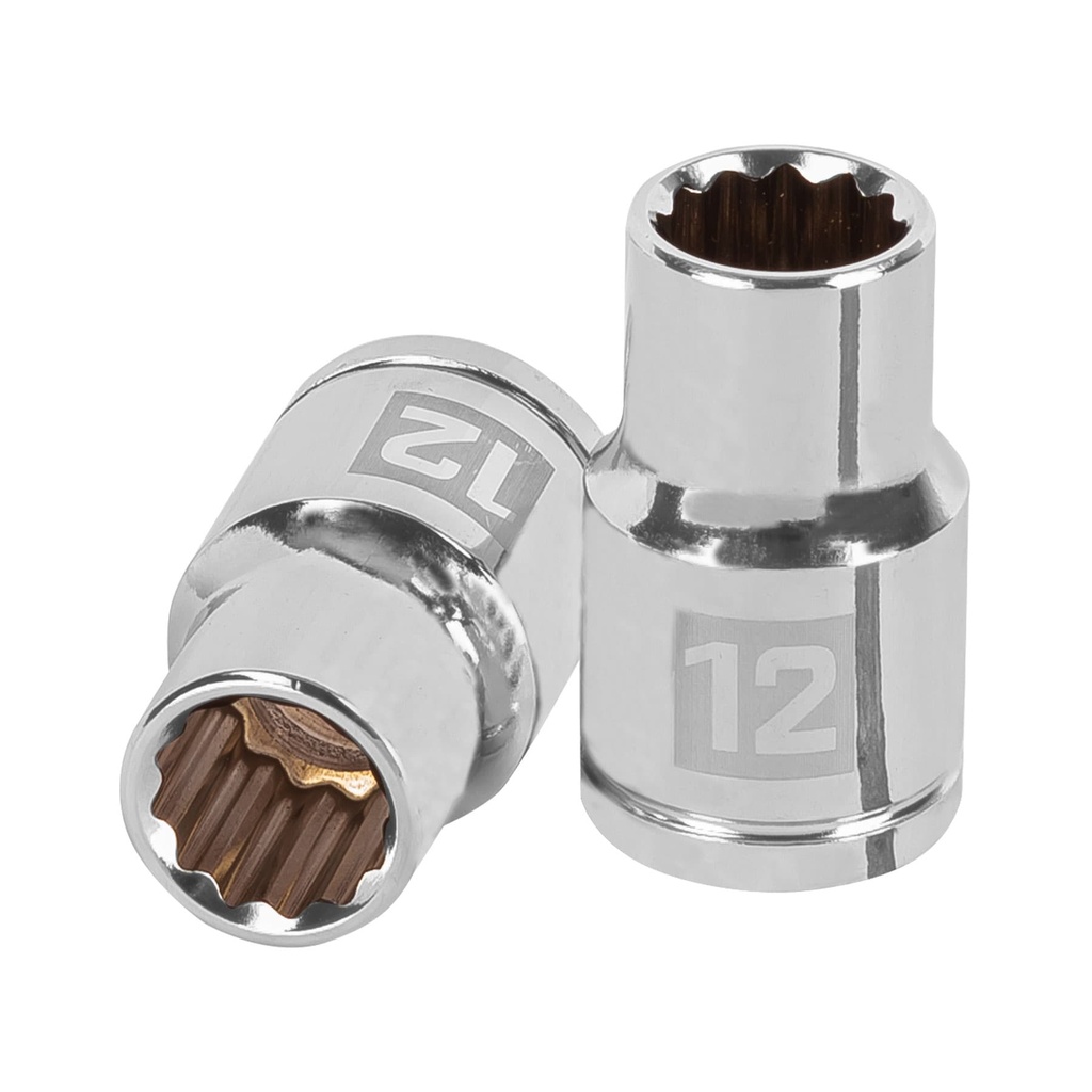 Dado de 12 mm, 12 puntas, cuadro 1/2', Truper - Pag 120