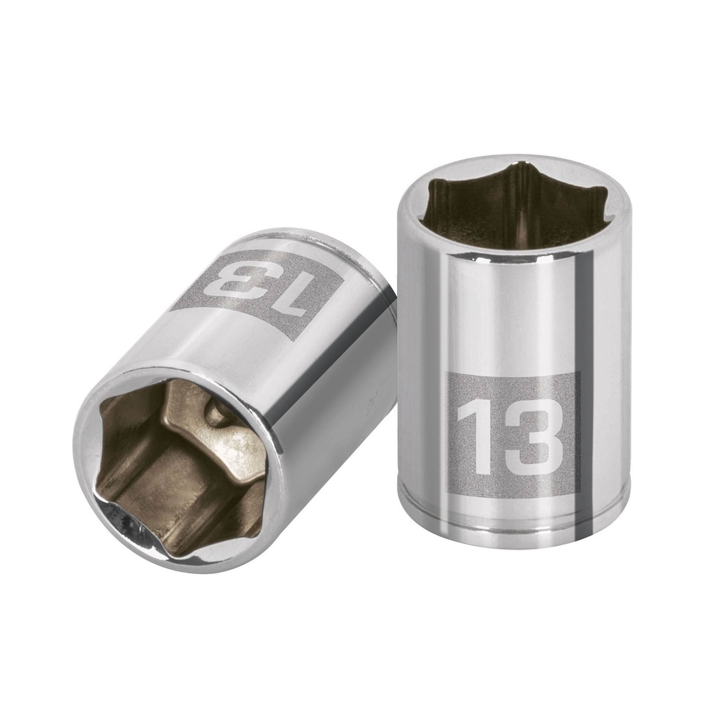 Dado de 13 mm, 6 puntas, cuadro 1/4', Truper - Pag 116