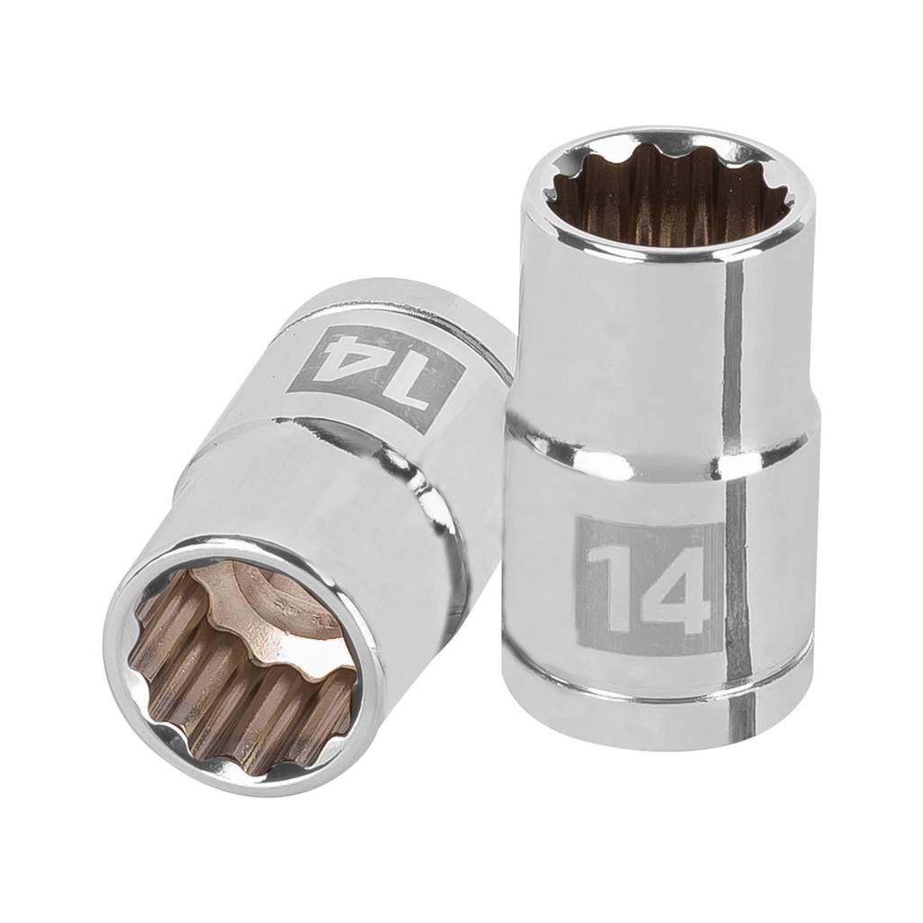 Dado de 14 mm, 12 puntas, cuadro 1/2', Truper - Pag 120