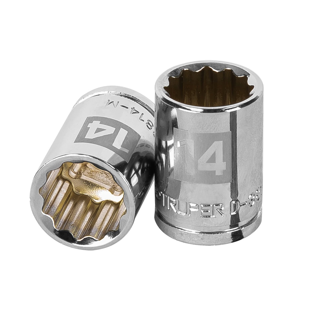 Dado de 14 mm, 12 puntas, cuadro 3/8', Truper - Pag 118