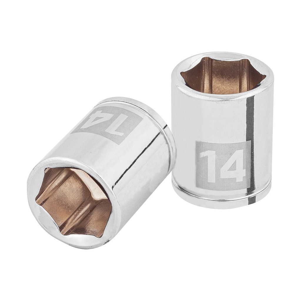 [T100967] Dado de 14 mm, 6 puntas, cuadro 1/4', Truper