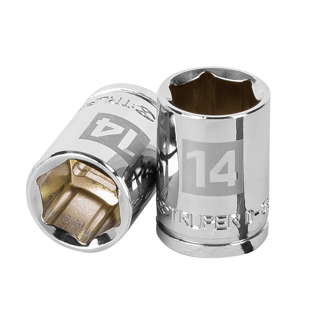 Dado de 14 mm, 6 puntas, cuadro 3/8', Truper - Pag 118