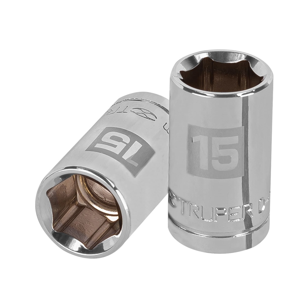 Dado de 15 mm, 6 puntas, cuadro 1/2', Truper - Pag 120