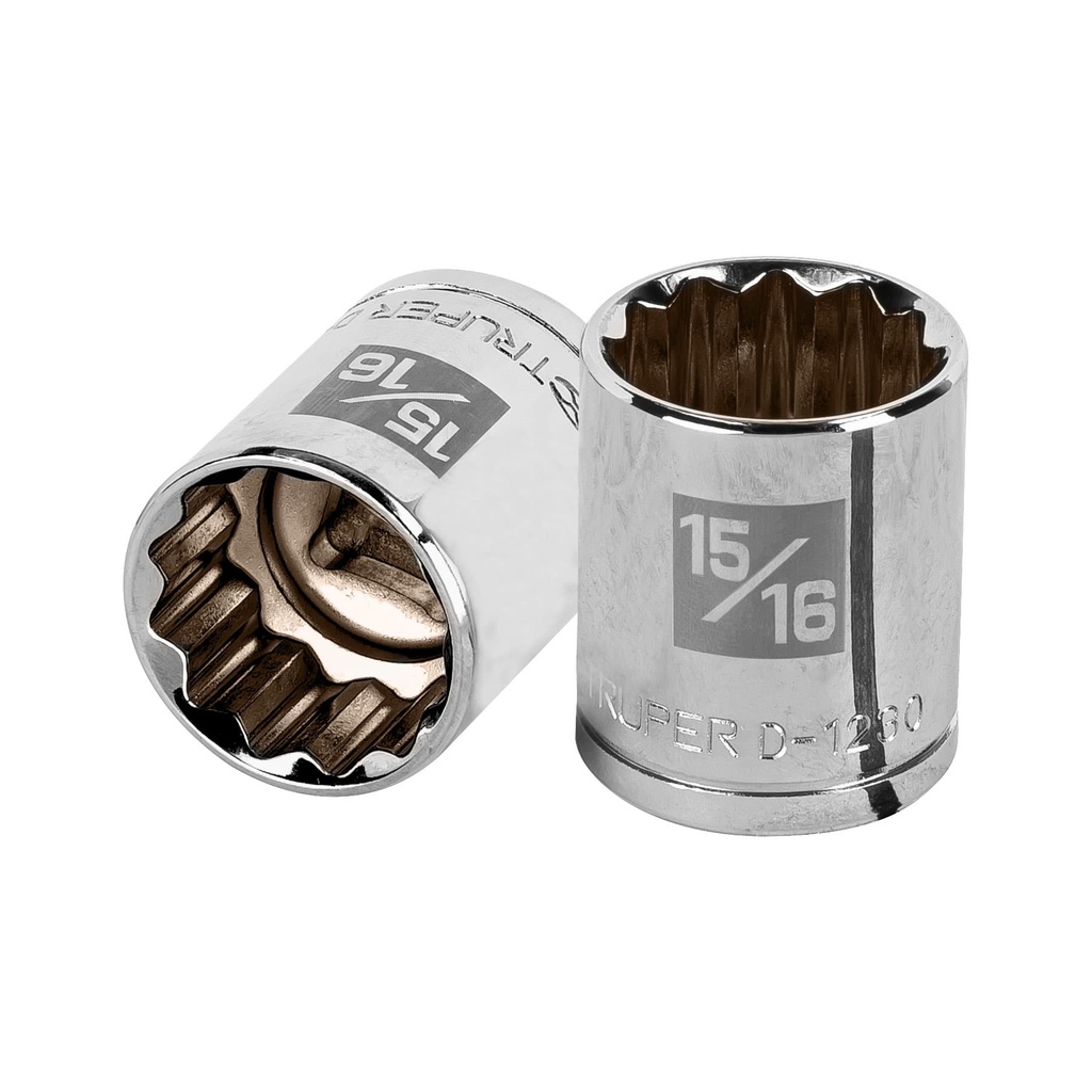 Dado de 15/16', 12 puntas, cuadro 1/2', Truper - Pag 120