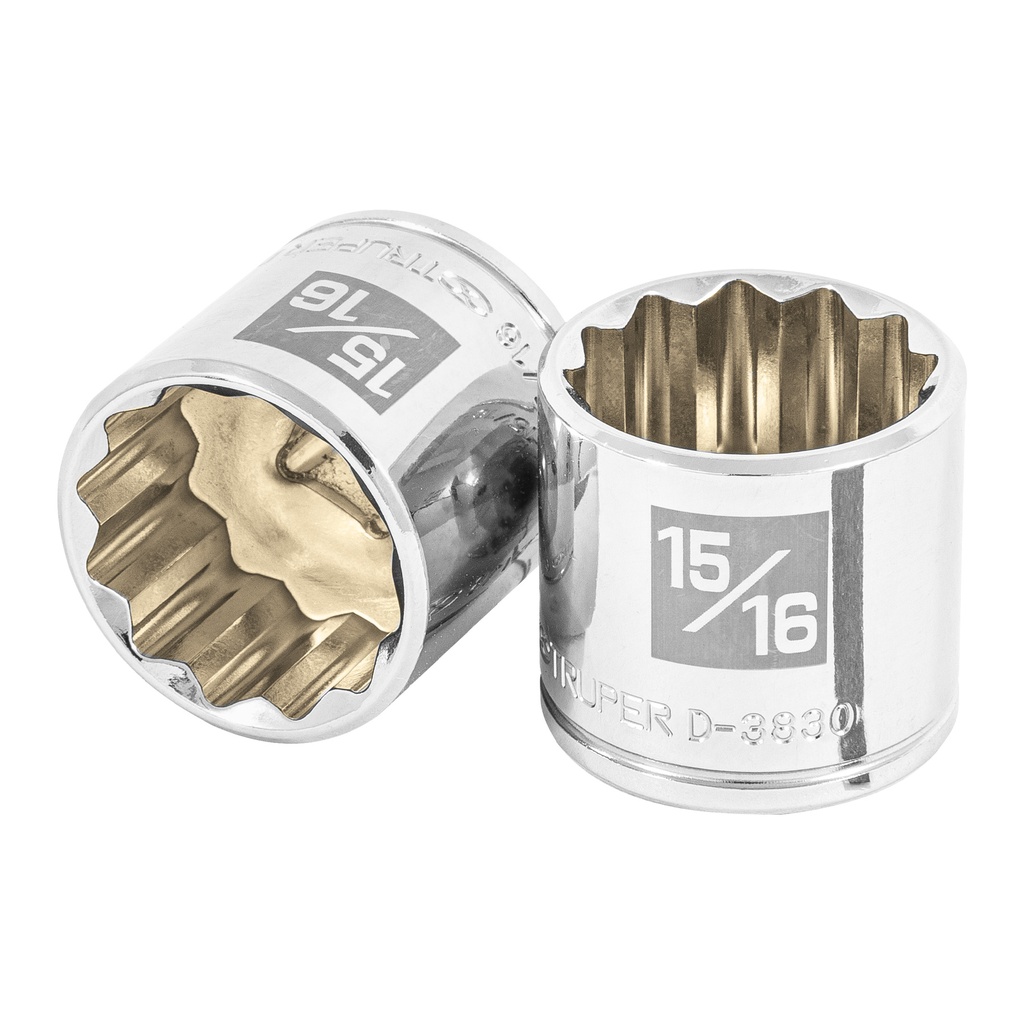 Dado de 15/16', 12 puntas, cuadro 3/8', Truper - Pag 118