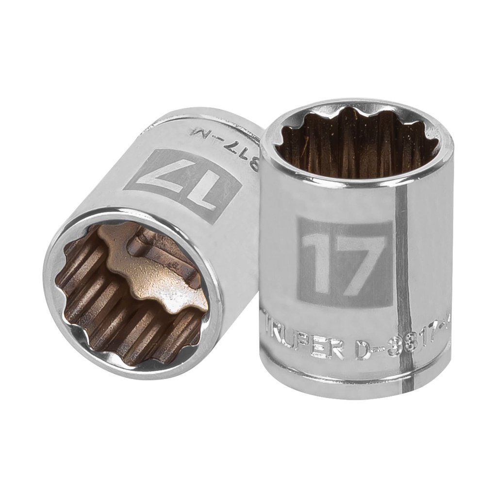 Dado de 17 mm, 12 puntas, cuadro 3/8', Truper - Pag 118