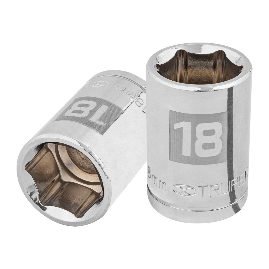 [T13268] Dado de 18 mm, 6 puntas, cuadro 1/2', Truper